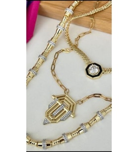 Serenay 3 lü set 925 Ayar (Sarı)