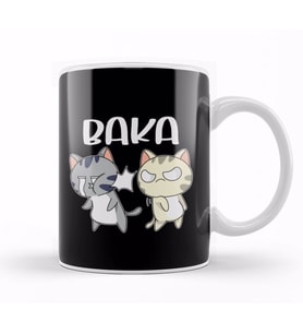 Baka Anime Slap Japan Cat Anime Japan Baka Kawaii Cats Kedi Kupa Bardak Porselen