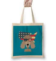 DOG İndependence Day 4th Of July Gift Celebration Patriotic Bez Çanta Uzun Saplı