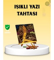 Led Işıklı Akrilik Yazı Tahtası Renkli Kalem Setiyle