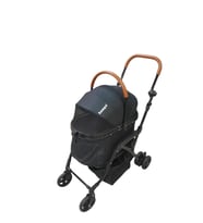 Zampa Orbit BL01T-B Siyah Kedi Köpek Arabası – Katlanabilir, Hafif, Fileli Tasarım, 34x69x95 cm
