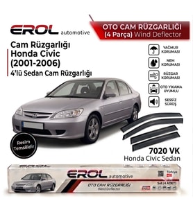 HONDA CİVİC (2001-2006) 4'LÜ MUGEN CAM RÜZGARLIĞI