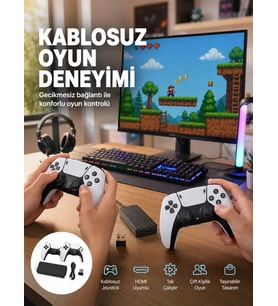 20600 Oyunlu Retro Oyun Konsolu Kablosuz Joystick Yeni Nesil