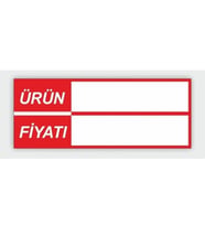 Silinebilir Pvc Kaplamalı Etiketi Raf Önü Fiyat Etiketi 50 adet