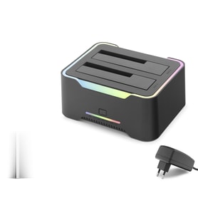 Usb 3.0 Hdd/Ssd Disk Docking Station Sata 2.5 /3.5 Klonlama Destekli Rgb - Siyah HDX1790