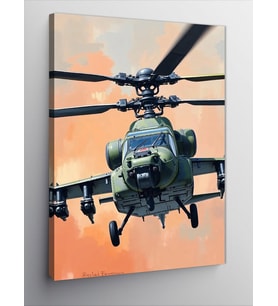 Kanvas Tablo Askeri Helikopter