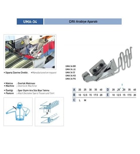 Çift Arabiye Aparatı 30x15mm / UMA-34