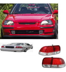 honda civic sedan 1996.2001 kırmızı beyaz ledli stop lambası