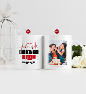 BK Gift Kişiye Özel Babalar Günü Hediyesi Fotoğraflı Kupa Bardak-39 (Beyaz)
