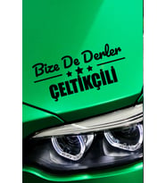Burdur Çeltikçi Siyah Araç Sticker  Burdur Bize De Derler  Çeltikçili 40x15 cm Oto Sticker