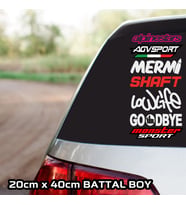 araba cam yazısı full set arka cam uyumlu etiket sticker çıkartma - çoklu set - motosiklet araba otomobil kamyon kamyonet cam uyumlu
