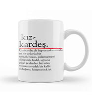Kız Kardeş Söz Kupa Bardak Porselen