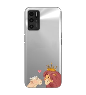Oppo A16 / A55 Uyumlu Aslan Kral Tasarımlı Şeffaf Telefon Kılıfı