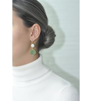 Kadir Jewellery 22 Ayar Altın Kaplama Kadın İnci Küpe -El İşçiliği Ve Hipoalerjenik Küpe
