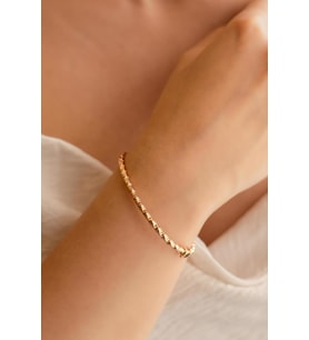 Yeni Burgu Rose Gold Altın Bilezik