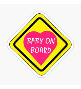 Arabada bebek var Baby On Board Sticker Etiket 19CM md21