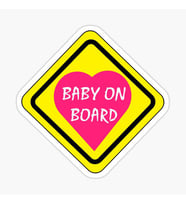 Arabada bebek var Baby On Board Sticker Etiket 19CM md21