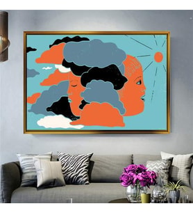 Altın Çerçeveli dekoratif tablo l357 (Gold)