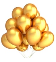 Altın Renk Metalik 10 Lu Latex Balon