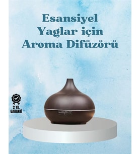Sessiz Çalışan Aromaterapi Difüzörü – 4 Zaman Ayarlı, 7 Renkli Işık Seçeneği