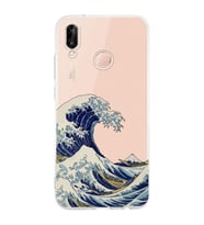 Huawei P20 Lite Uyumlu Baskılı Yumuşak Silikon Şeffaf Telefon Kılıfı