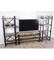 Doğal Ağaç Masif Kütük Tv Ünitesi ( Tv Sehpa genişlik 200 cm )