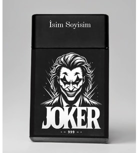 Joker Desenli Metal Tabaka – Kişiye Özel İsimli Hediyelik M23