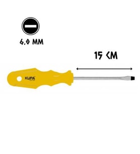 Kupa Tornavida Mıknatıslı DÜZ Uçlu 6.0 - 15 cm.