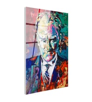 Tamperli Gerçek Cam Tablo Atatürk Modern Sanat Soyut Portre Atatürk Tablosu Duvar Dekoru