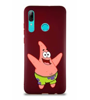 Huawei P Smart 2019 Soft Premier Kapak Patrick Yıldız Tasarımlı Silikon Kılıf - Mürdüm (Şeffaf)