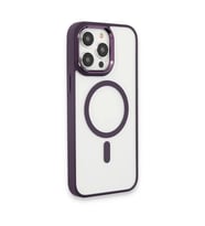 Apple iPhone 15 Pro Max Kılıf Room Magneticsafe Silikon - Derin Mor