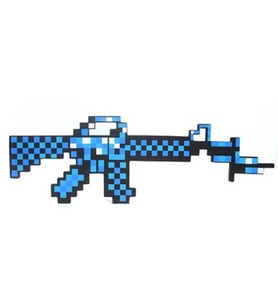 Minecraft Diamond Stil Tabanca Tüfek 60 cm (Mavi)
