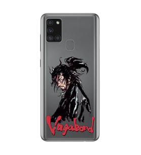 Samsung Galaxy A21S Uyumlu Vagabond Anime Desenli Şeffaf Telefon Kılıfı