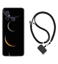 Xiaomi Redmi 12C Kılıf Resimli Boyun Askılı İpli Desenli Silikon Series Gezegenler 1901