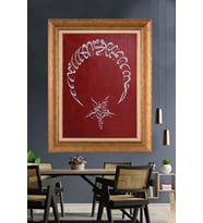 Altın Paspartulu Çerçeveli Tablo V277 (Gold)