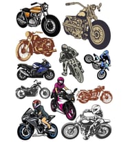 Motorsklet Sticker Set-3 16 Parça Telefon, Tablet, Defter, Laptop Sticker