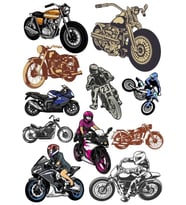 Motorsklet Sticker Set-3 16 Parça Telefon, Tablet, Defter, Laptop Sticker