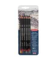Derwent Tinted Charcoal Sulandırılabilen Renkli Füzen Kalem 6lı Set