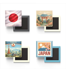 Buzdolap Magnetleri - Japonya Tokyo - Japan - 4'lü Set Magneti