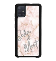 Samsung A51 Uyumlu Gold Mermer Tasarımlı Glossy Telefon Kılıfı