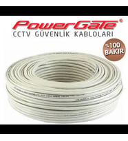Powergate Vıa 100mt, 2+1 (2x0,22+0,22) %100 Bakır, Cctv Güvenlik Kablosu