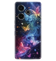 Pova 6 Pro (LI9) Kılıf Boutique Baskılı Resimli Neon Kelebekler Pcode -092