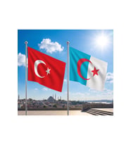 TRY Raşel Kumaş Bayrak ve Türkiye Cumhuriyeti Alpaka Kumaş Bayrak 2'li set 70x105