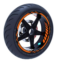 Floresan Turuncu Moto GP İç Dış Jant Şeridi Takım Sticker Çınar Extreme
