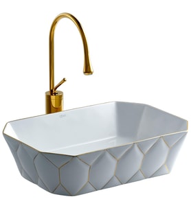 E-8141 Tezgah Üstü Lavabo Altın