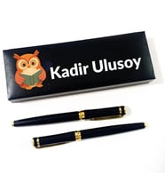Kişiye Özel İsimli Dolma Kalem (İçi Boş) ve Roller Kalem Seti – Şık Kutulu Premium Hediye