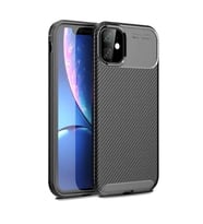 Apple iPhone 12 Mini Uyumlu Karbon Desenli Negro Silikon Kılıf (Siyah)