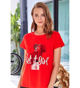 8117 Bayan T-Shirt (Beyaz)