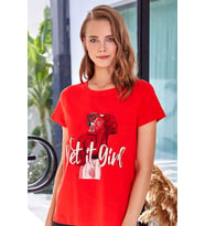 8117 Bayan T-Shirt (Beyaz)
