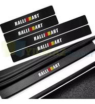 Mitsubishi Ralli Art Logo Karbon Kapı Eşiği Oto Sticker Etiket Yapıştırma Çıkartma 4 Parça